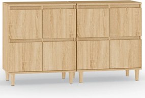 vidaXL Dulapuri, 2 buc, stejar sonoma, 60x35x70 cm, lemn prelucrat