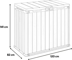 Signature store it out recipient de plastic pentru grădină 1150 l nuc