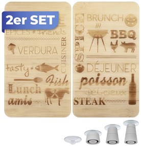 Protecții de aragaz 2 buc. din sticlă temperată 52x30 cm Barbecue – Maximex