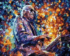 Pictura pe numere cu un cadru "stevie wonder" 50x40 cm
