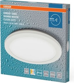 Osram - Plafonieră LED pentru baie ORBIS DISC, 22W/230V, Ø 30 cm, IP44, albă