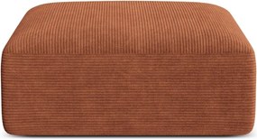 Taburet teracotă cu tapițerie din catifea reiată Campi – Cosmopolitan Design