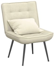vidaXL Scaun de relaxare cremă 64x74x84 cm catifea