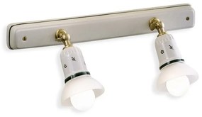 Aplica cu 2 spoturi realizata manual din ceramica SAVONA