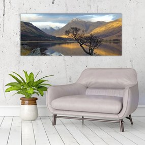 Tablou - Munții de lângă lac (120x50 cm)