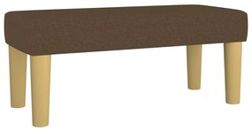 Pat box spring cu saltea, maro inchis, 80x200 cm, textil Maro inchis, 80 x 200 cm, Design simplu