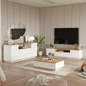 Mobilier living Freddie 18 (Pin atlantic + Alb). 1073055