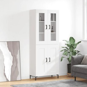 vidaXL Dulap înalt, alb, 69,5x34x180 cm, lemn compozit