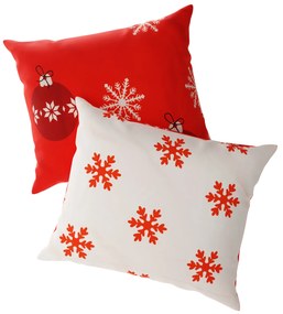 Set 2 fete de perna ORNAMENT DE CRACIUN SI FULG 40x50 cm