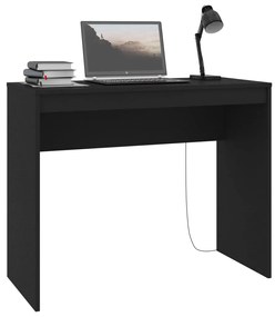 Birou, negru, 90x40x72 cm, lemn prelucrat