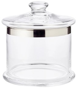Cutie de ciocolată ERIK, sticlă de cristal suflat cu margine de platină, h. 18 cm - VIDUR
