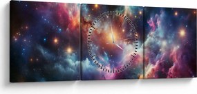 Tablou - Univers întunecat (cu ceas) (90x30 cm)