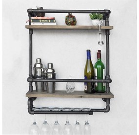 Raft de perete  Dubima (nuc + Negru). Promo -29%. 1094517