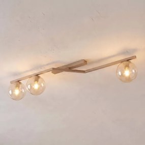 Plafonieră NATON 3xE14/10W/230V bej/fumuriu bej