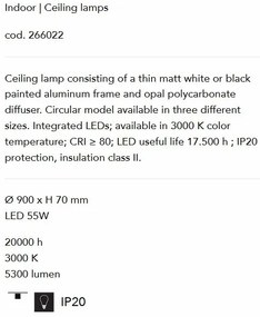 Lustra LED design modern geometric ORACLE SLIM PL D090 ROUND 3000K ON-OFF BK