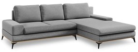 Colțar extensibil cu șezlong pe partea dreaptă Windsor &amp; Co Sofas Planet, gri