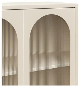 Vitrină crem din metal 80x186x40 cm Luna – Støraa