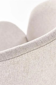 Scaun textil K486 bej-alb - H 77 cm