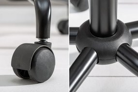 Scaun de birou elegant Turin, catifea gri inchis