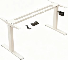 VARYON D16 – Cadru electric pentru birou, reglabil pe înălțime 72-117 cm și lățime 97-145 cm, 2 motoare, 3 memorii, sistem anti-coliziune, 150 kg, Alb
