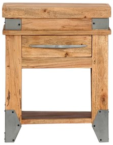 282749 vidaXL Noptieră, 40 x 30 x 51 cm, lemn masiv de acacia