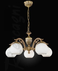 Candelabru din alama cu 5 brate design italian 8600