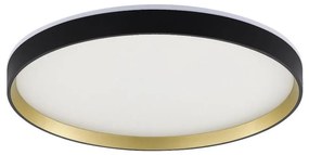 Plafonieră LED RGBW dimabilă Zuma Line MS750400R-BK&GD ORBITRAL 32W/230V+8W negru/auriu + telecomandă