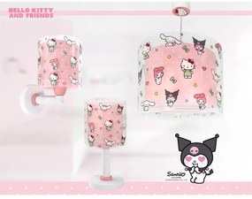 Dalber 41252 - Lustră pentru copii HELLO KITTY&FRIENDS 1xE27/15W/230V roz