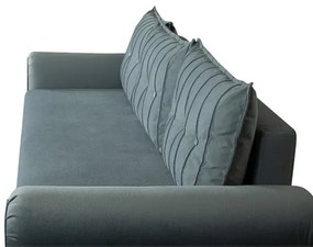 Canapea Extensibila Chic, 3 Locuri, Lada Depozitare, Albastru, 242 Cm