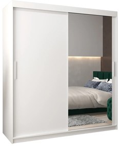 Dulap de haine 180 cm Toki 2 (alb mat + alb mat). 1064999