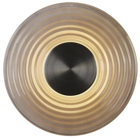 Aplica LED metal nickel satin sticla gri Cleo