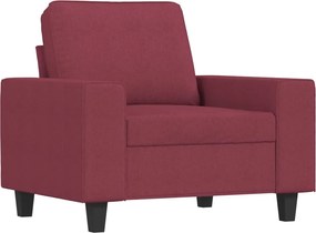 vidaXL Fotoliu canapea, roșu vin, 60 cm, material textil