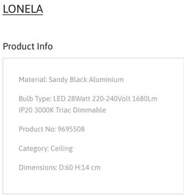 Plafoniera LED design modern LONELA, NVL-9695508