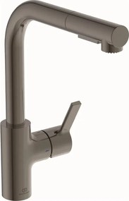 Baterie bucatarie cu dus extactibil Ideal Standard Gusto 295 gri Magnetic Grey 2 tipuri de jet