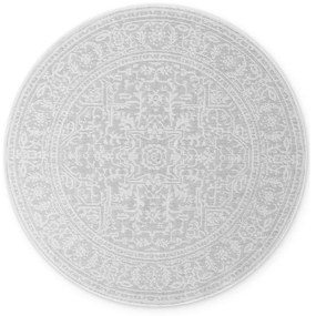 Covor pentru exterior și interior gri/fildeș rotund ø 160 cm Duet Kona – NORTHRUGS