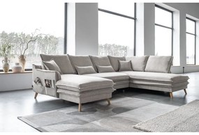 Colțar bej extensibil (cu colț pe partea dreaptă/în formă de "U") Charming Charlie – Miuform