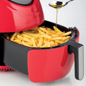 Friteuza cu aer cald Ariete AIRY FRYER XXL 4618/01, 1800W, 5.5 L, 7 programe, Timer, Ecran LCD tactil, Rosu