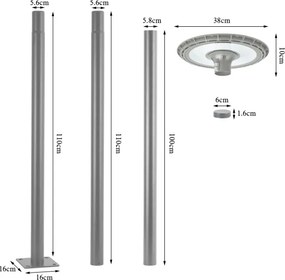 Brilagi - Lampă stradală LED de exterior URBANSPARK LED/120W/230V gri IP65