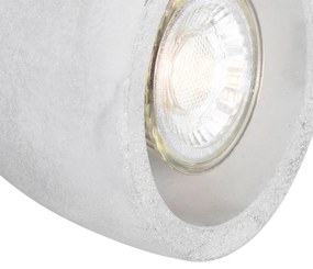 Plafoniera industriala din lemn cu beton cu 4 lumini - Creto