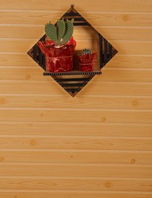 Raft de perete lemn stratificat Epsilon Homs 42 x 42 x 12 cm, maro