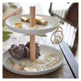 Etajeră din lemn de fag YAMAZAKI Tosca, alb