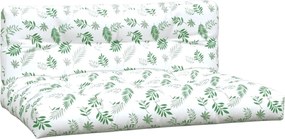 vidaXL Perne de paleți, 2 buc., model cu frunze, textil
