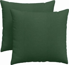 vidaXL Perne pentru canapea 2 pcs Verde închis 45 x 45 cm