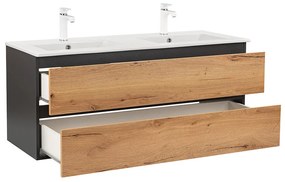 Mobilier complet de baie Vario Forte 120 antracit-stejar