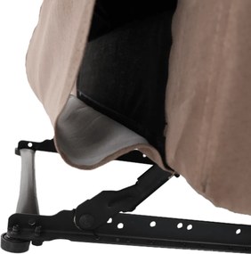 Fotoliu de masaj, reglabil, material textil grej TAUPE, LAMBERT
