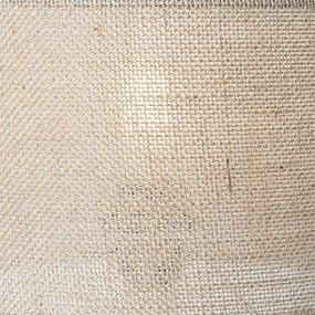 Lampă de masă rustică din lemn cu abajur din in natural 25 cm - Mels