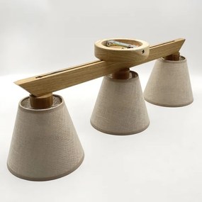 Lustr ANTONIO 3xE14/40W/230V, montaj plafon, stejar