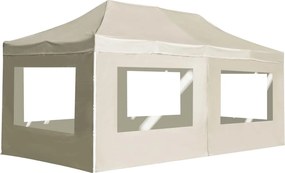 vidaXL Cort de petrecere pliabil cu pereți, crem, 6 x 3 m, aluminiu
