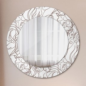 Oglinda rotunda imprimata Linii de artă