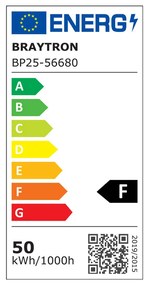 Panou LED aplicat BP25-56680, 600x600mm, 50W, 5200lm, temperatura de culoare ajustabila(3000-6500K), alb, IP40, Braytron
